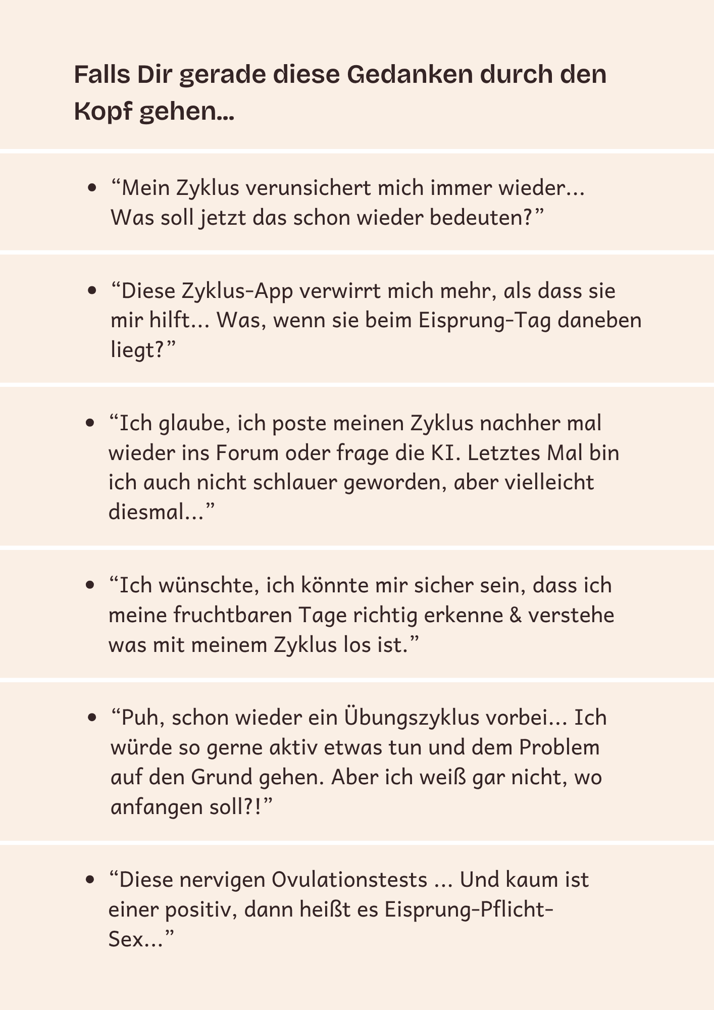 Kinderwunsch-Gedanken Gedanken im Kinderwunsch