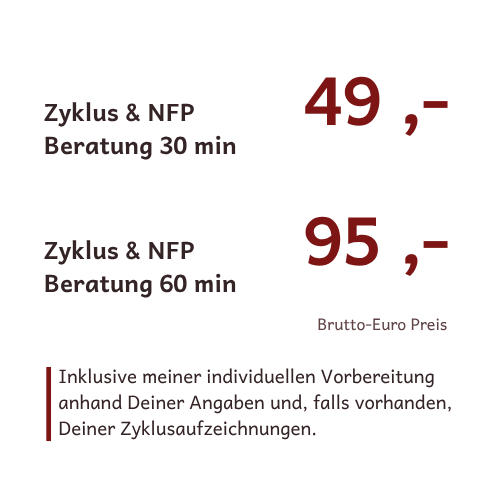 NFP-Sprechstunde Preis Preise Zyklusberatung