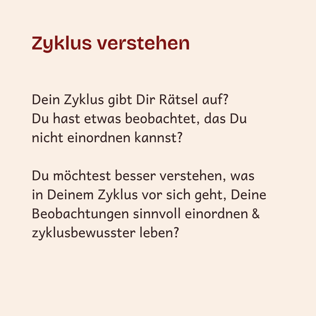 Zyklus verstehen Zyklus verstehen